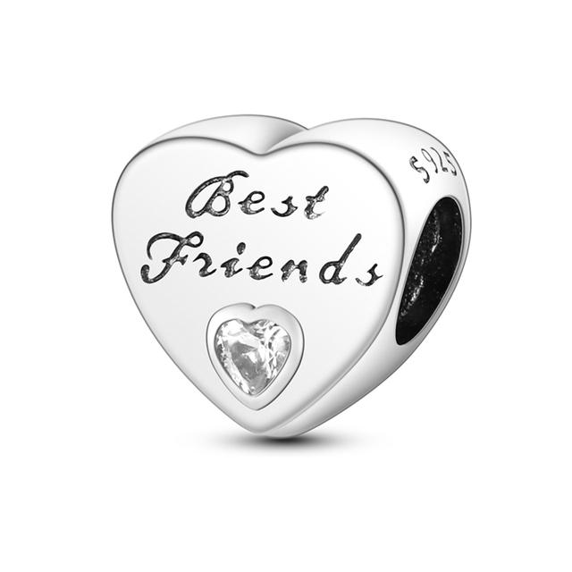 Charms Pendenti in Argento 925 Adatti per Braccialetti Fai da Te Terra Cuore Albero Stella Famiglia Fatima per Collane Pendenti