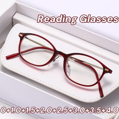 Unisex Lesebrille mit kleinem Rahmen Damenmode Blaulichtfilter Augenschutz Ultraleichte Brille Herren Dioptrie 0 bis +4,0