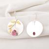 Pink Tourmaline Gemstone Earrings, Handmade 925 Solid Sterling Silver Jewelry, Meditation Earrings Jewelry For Women