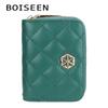E New Women's Wallet Short Vertical Organ Zipper Change Bag Fashion Plaid Card Bag Women