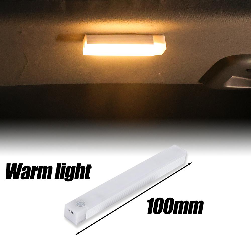 Car Sensor Light For Floor Trunk Hood Magnetic Human Body Sensing Mode Lamp USB Rechargeable Automatic Induction Reading Light
