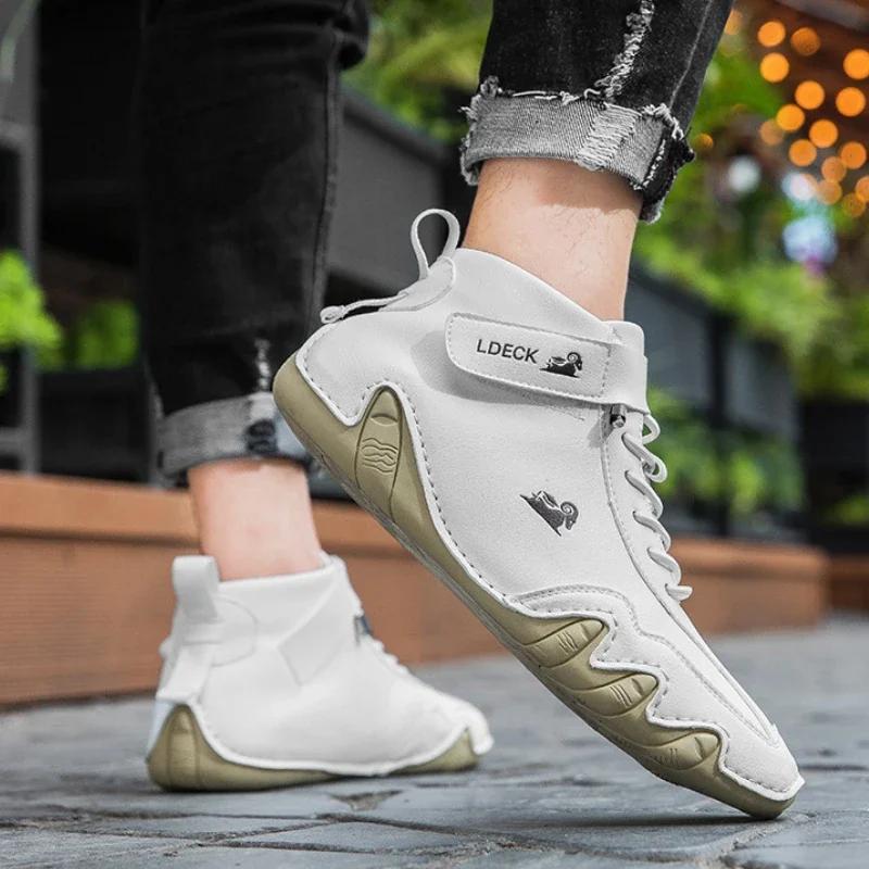 Fashion Luxury Designer Shoes Ankle Boots Fashion Trend Luxury Brand Men's Sports Shoes Waterproof Winter Motorcycle Boots Boat Shoes