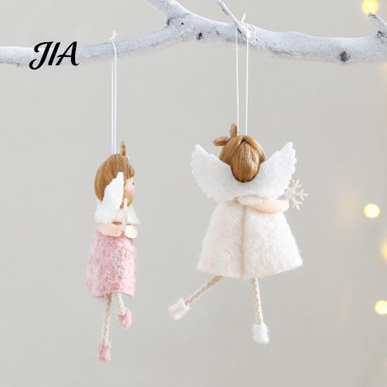 Nordic Style Holiday Decor Christmas Plush Doll Ornament, Xmas Tree Decorative Angel Easy Hanging Ornament Pendant for Tree, Winter Home Party