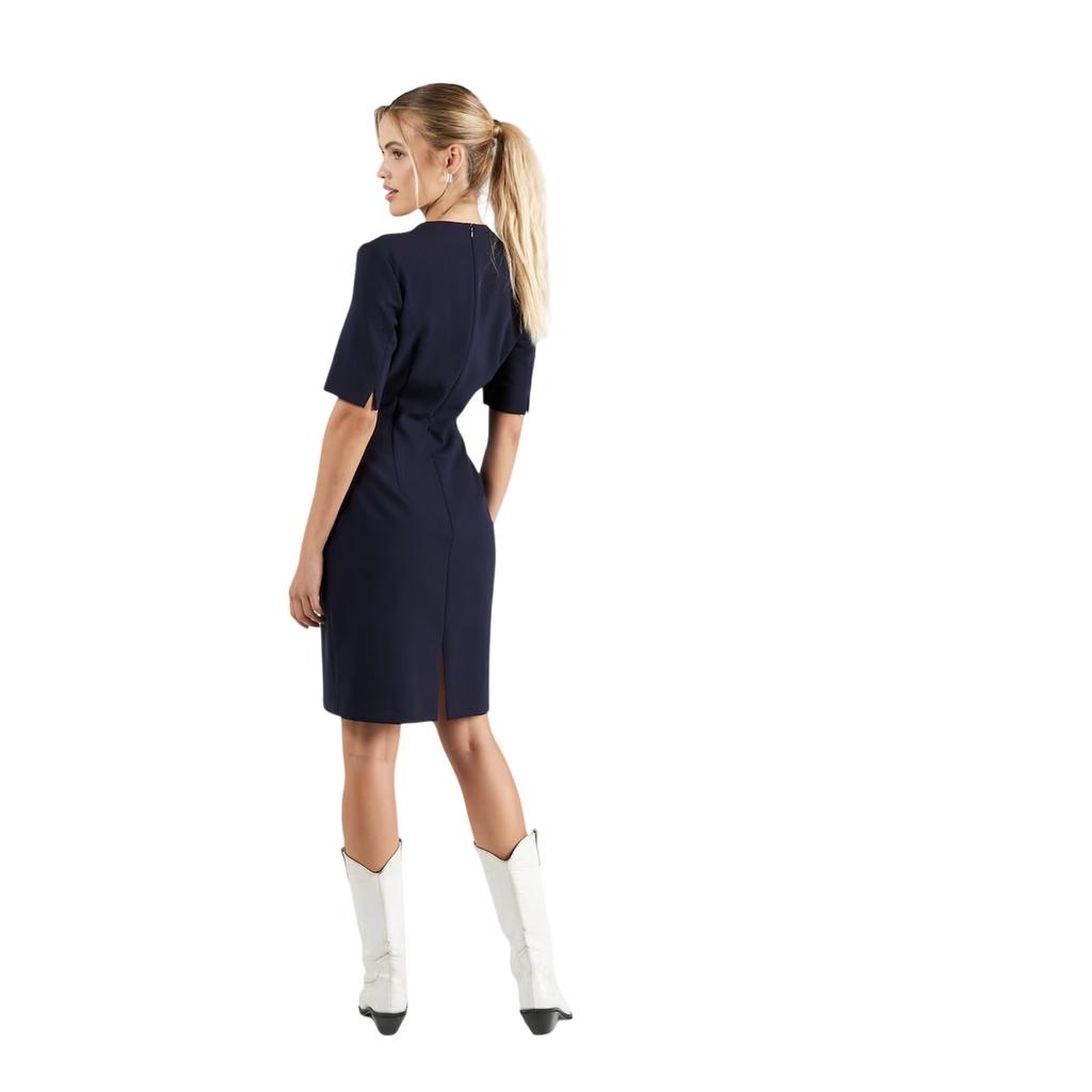 BOSS Womens/Ladies Daleno V Neck 3/4 Sleeve Midi Dress