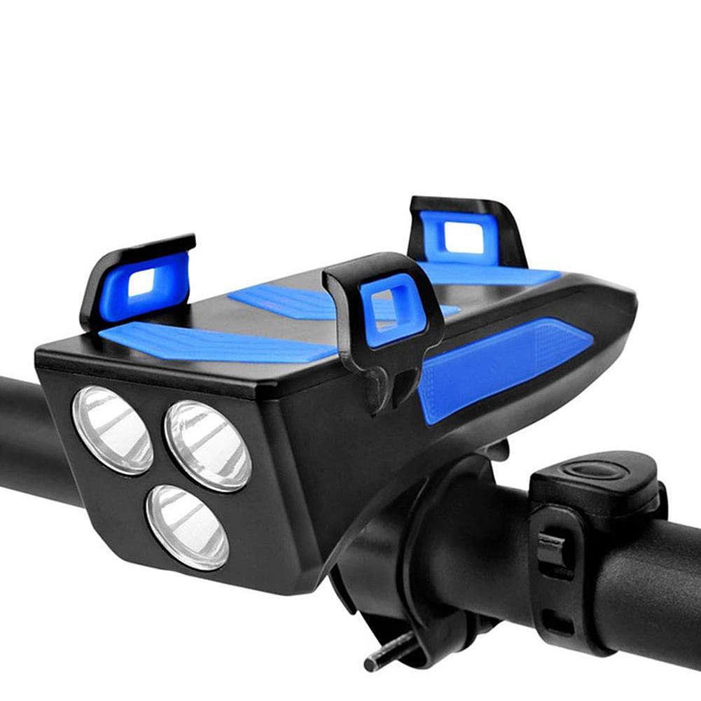 

4 В1 Тримачі для телефону з ліхтариком Horn Bell USB акумуляторні синій