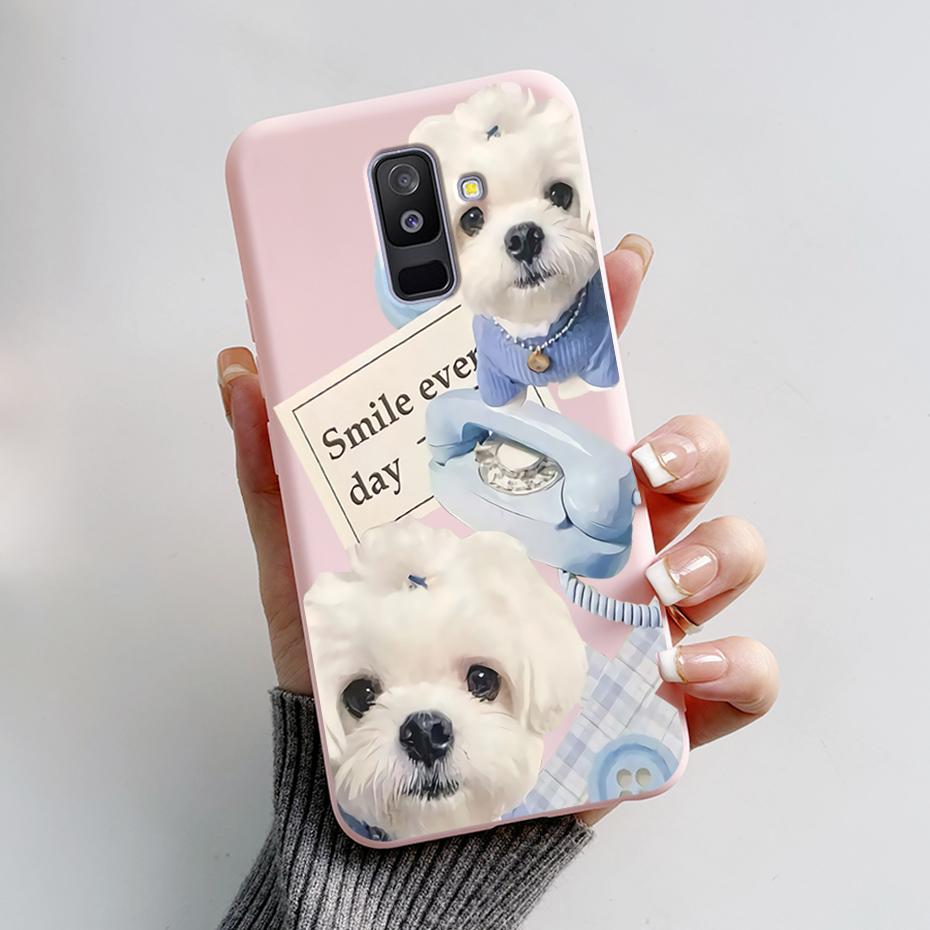 Painted Case For Samsung Galaxy A6 Plus Covers For Samsung A7 2018 A750 Cases For Samsung A9 2018 Cute Cartoon Protective Coques