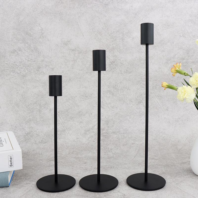 Retro Nordic-Style Wrought Iron European Candlestick for Christmas and Weddings