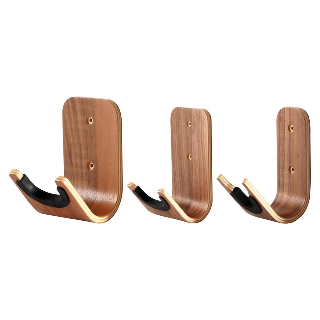 Elegantní dřevěný nástěnný háček organizér pro hudební nástroje - Jednoduchá instalace, Ne