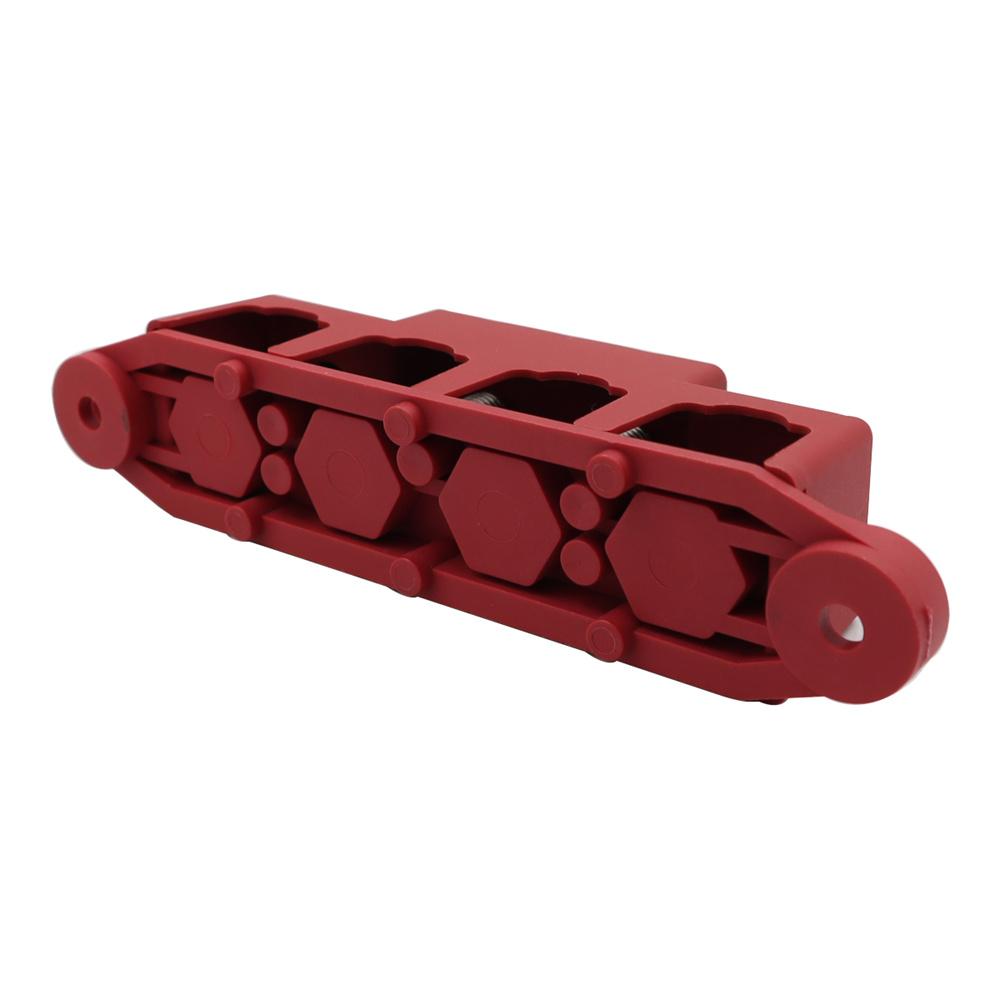 1pc Red M8 5/16" 4 Stud Power Distribution Block For Automobile RV Boat Yacht