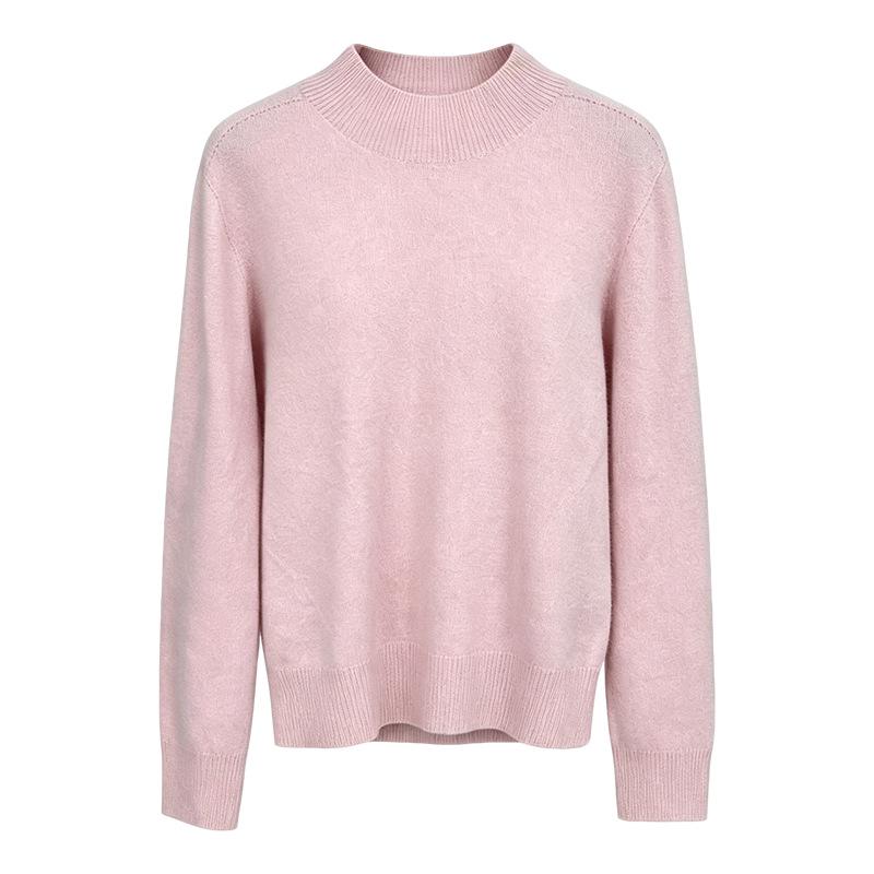 Xin Ge Women's Lambswool Cashmere Pullover: Skin-friendly, Temperature-locking Knitwear for Autumn.