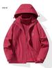 Couple's Ski Jacket Set: Women's 3-in-1 Detachable Liner & Men's Mink Velvet, Windproof & Waterproof for Autumn/Winter.