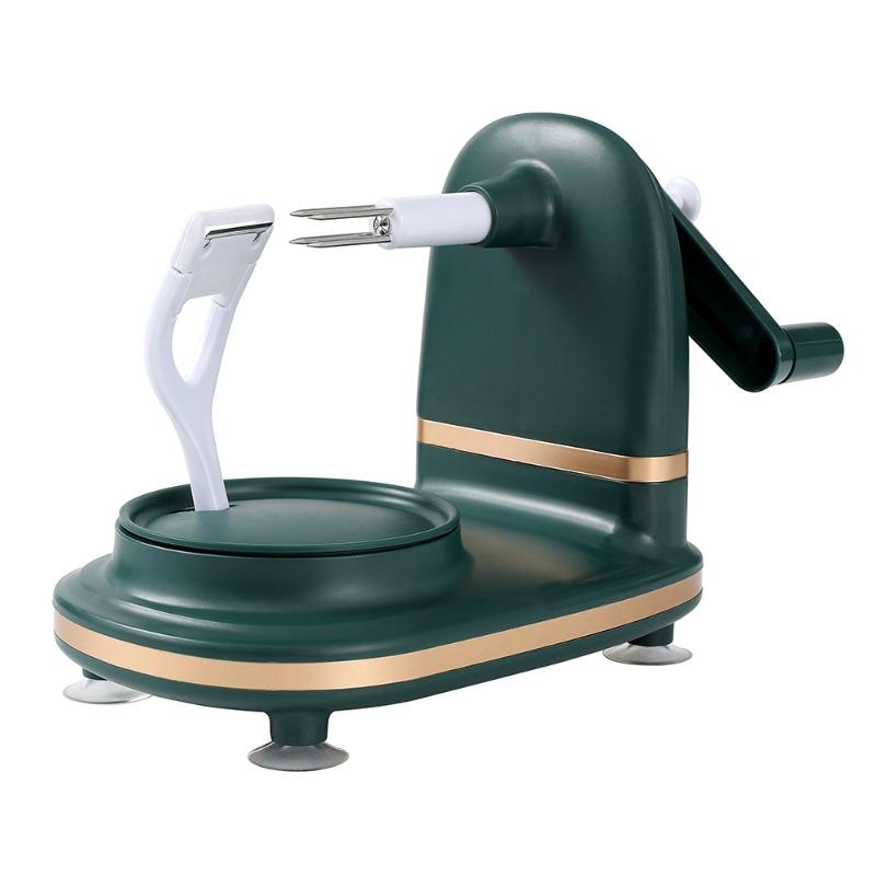 Multifunktioneller lebensmittelechter manueller Apfelschäler, Klinge aus Edelstahl, rutschfester Boden, Kartoffel, Birne, mit Fruchtteiler + Schneidebrett