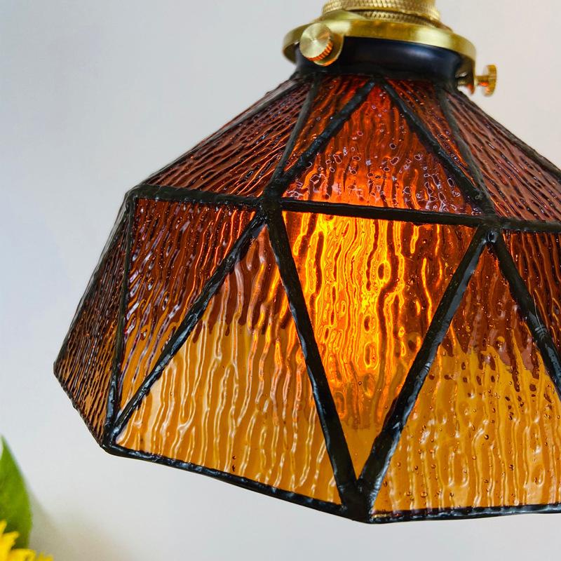 Japanische Wohndekoration Glas Pendelleuchte Vintage Messing Rustikale Led Deckenleuchten Für Schlafzimmer Esstisch Kronleuchter