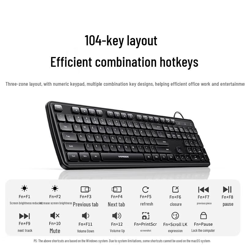 UGREEN Wired Keyboard and Mouse Combo