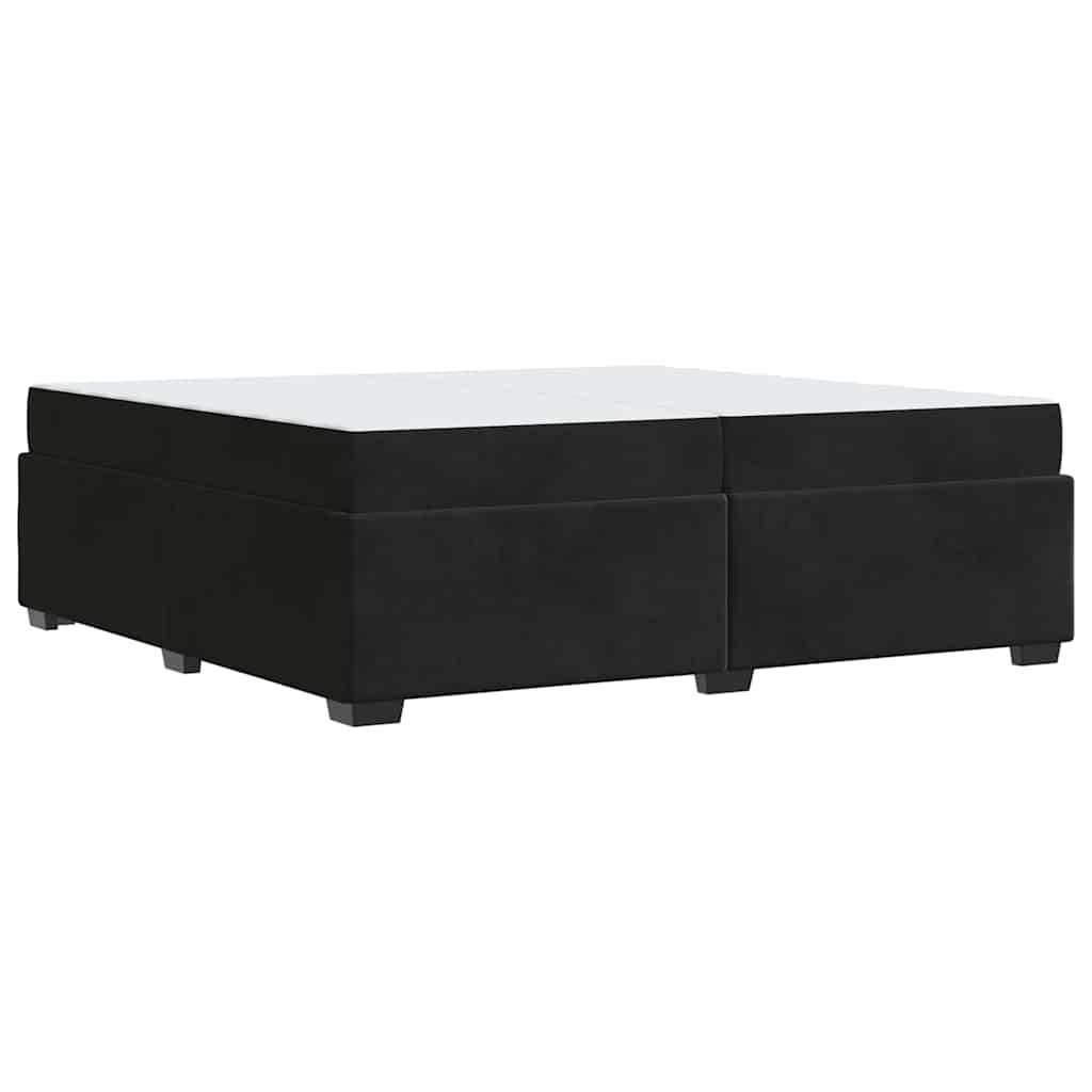 Bed Frame with Mattress Black 200 x 200 cm Fabric
