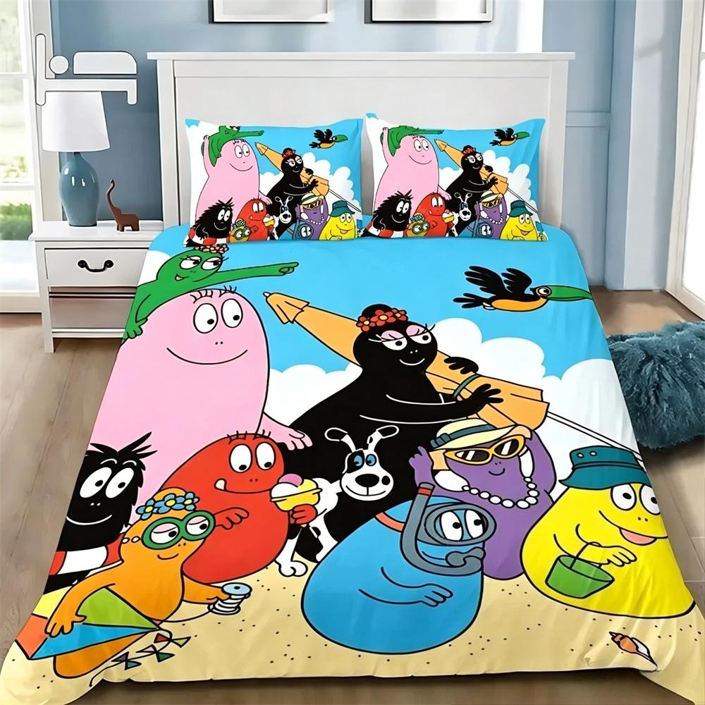 

Cartoon B-Barbapapa Duvet Cover Pillowcase Bedding Set Adult Boy Girl Bedroom Decoration Children Gift Single Double Large Size 135x200cm