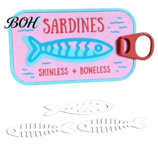 Reise Schmuckbehälter Sardinenbox mit Fischgräten-Trennwänden, Kompaktes Mini Neuheit Aufbewahrungsetui, Ringe Ohrringe Halsketten für Frauen Kleines Accessoire