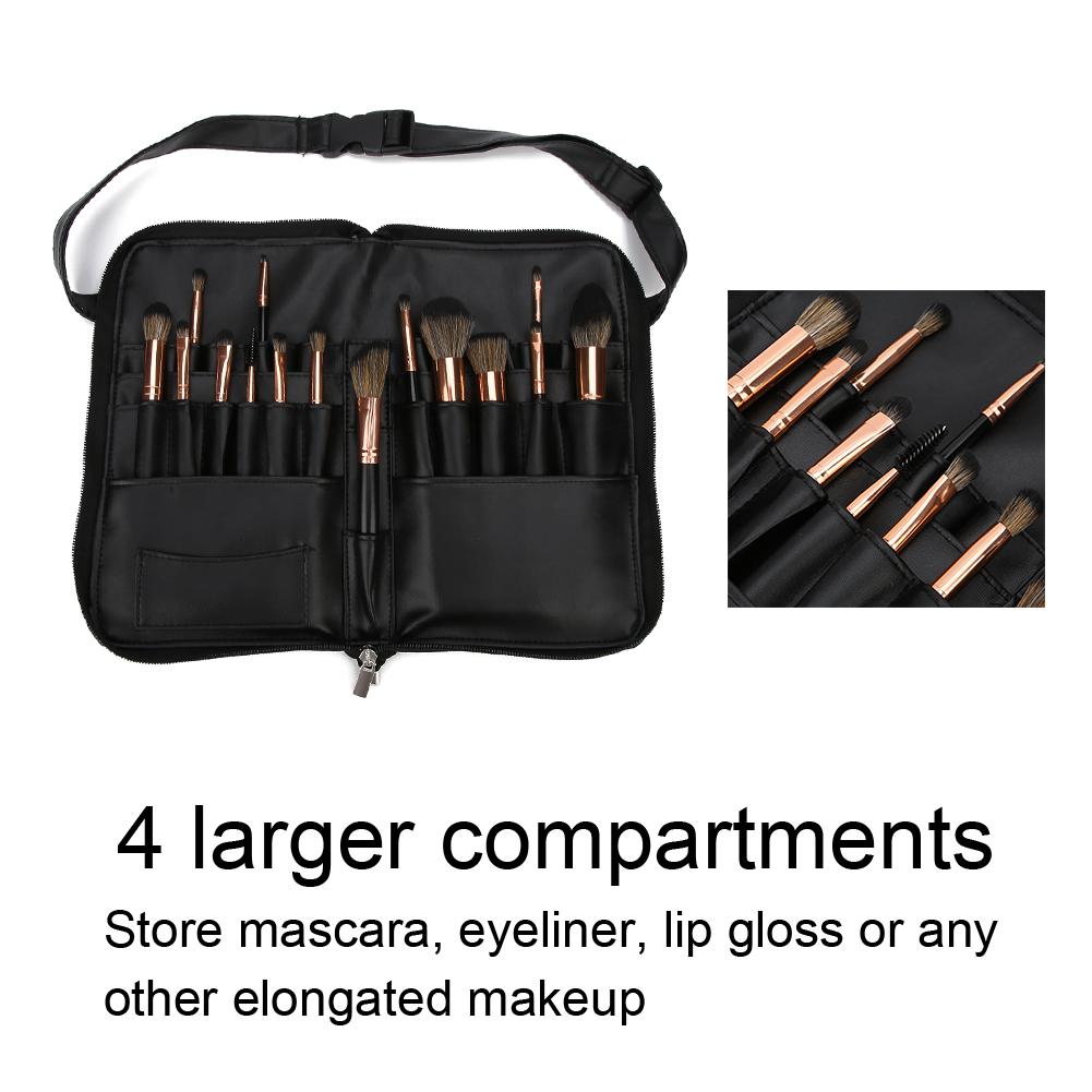 Professional Portable Makeup Brush Bag Case 24 Pockets Cosmetic Brush Holder Organizer