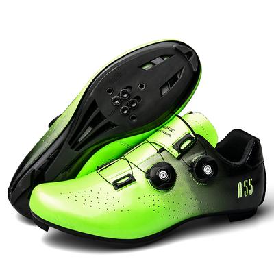 New Road Professional Cycling Boots Men Ultralight Double Buckles Cycling Shoes Unisex MTB Luminous Bike Bicycle Cleat Shoes