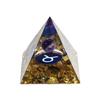 12 Zodiacs Orgone Crystal Pyramid,Amethysts Obsidians Healings Crystals Pyramid Constellations Pyramid for Money Health
