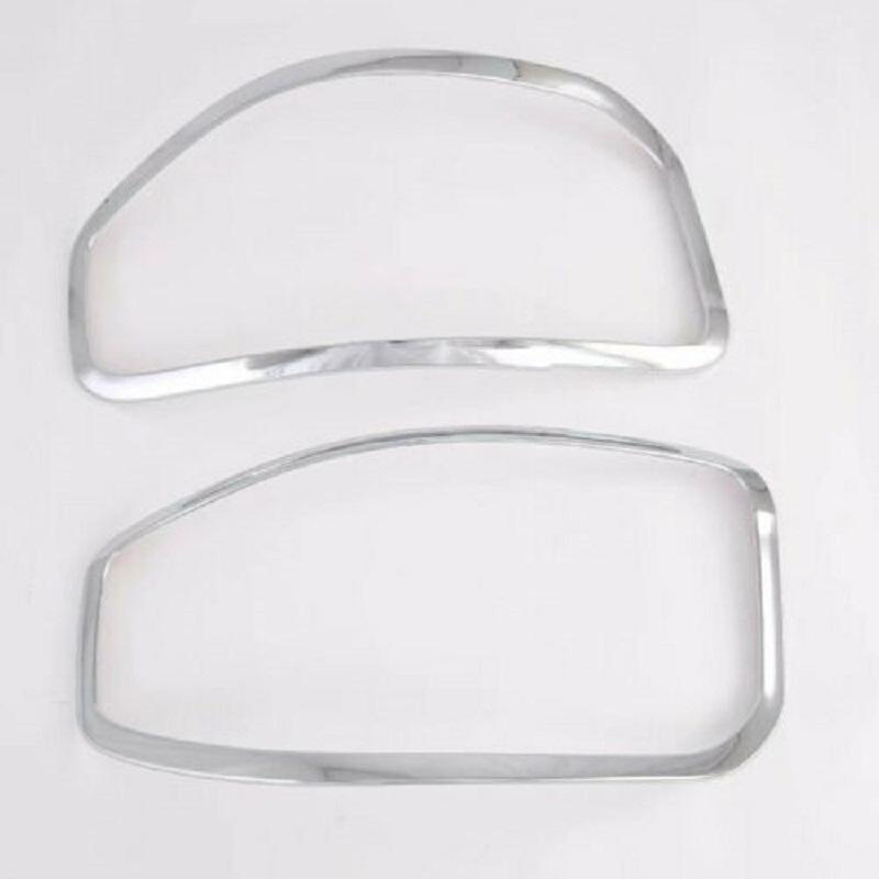 2PCS ABS Plastic Car Rear Tail  Lamp Cover Trim Chrome Carbon Fiber Taillight Decorative Covers Fit For Hyundai Venue -