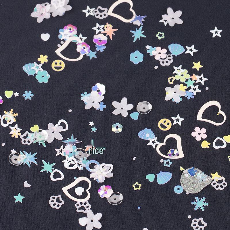 Iridescent Geometric PVC Sequin Nail Art Decorations