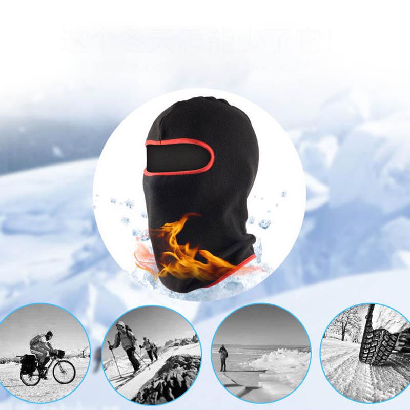 Winter Warm Hood Men's Windproof and Cold-proof Motorcycle Fleece Mask Ski Face Mask Outdoor Cycling Equipment