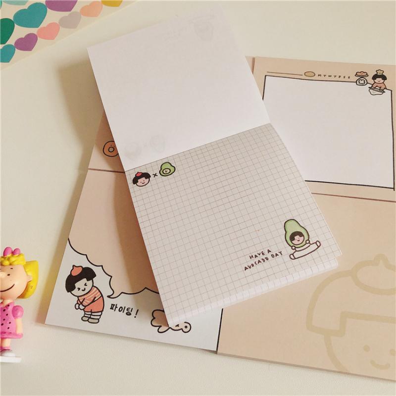 Memo Pad Bread No-sticky Note Paper Grid Square Notepad for Diary Decoration Student Stationery School Supplies