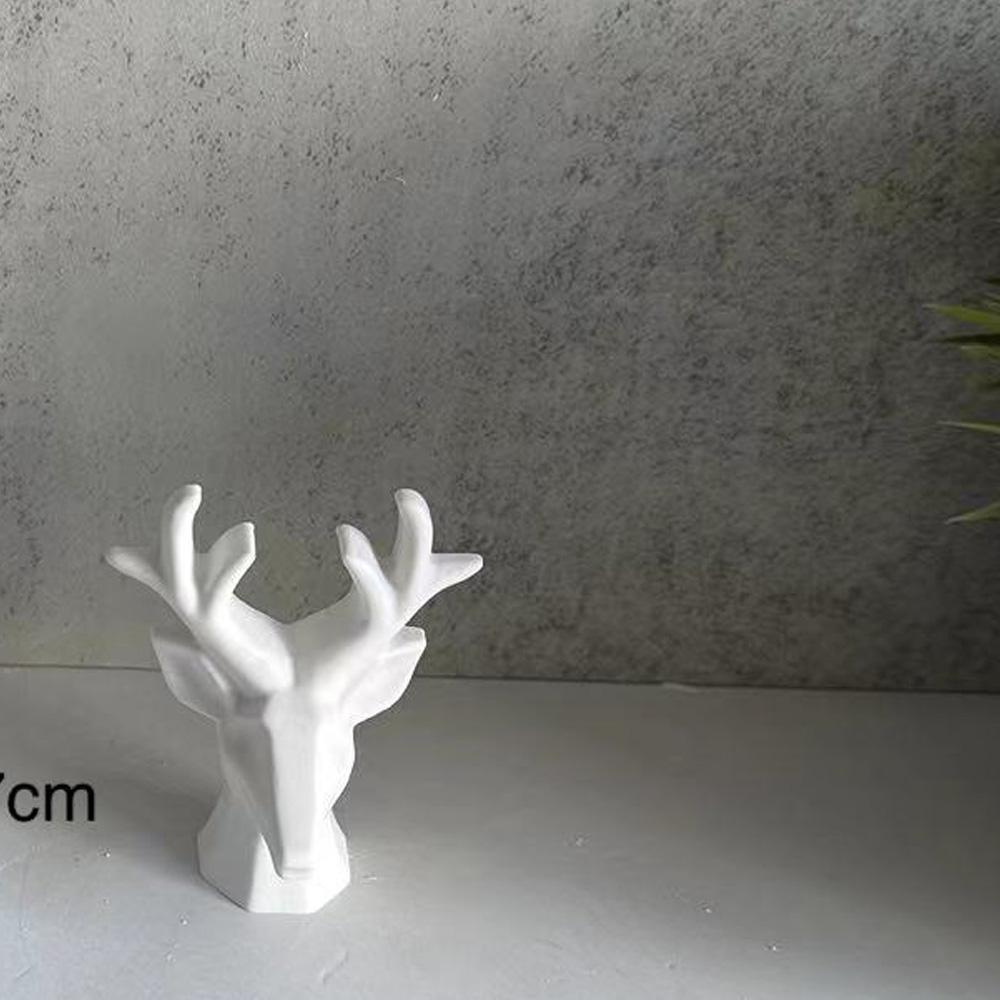 Large and Small Elk Ornaments Silicone Mold Wall Hanging Plaster Ornaments Christmas Elk Shaped Decorative Mold Home Decoration