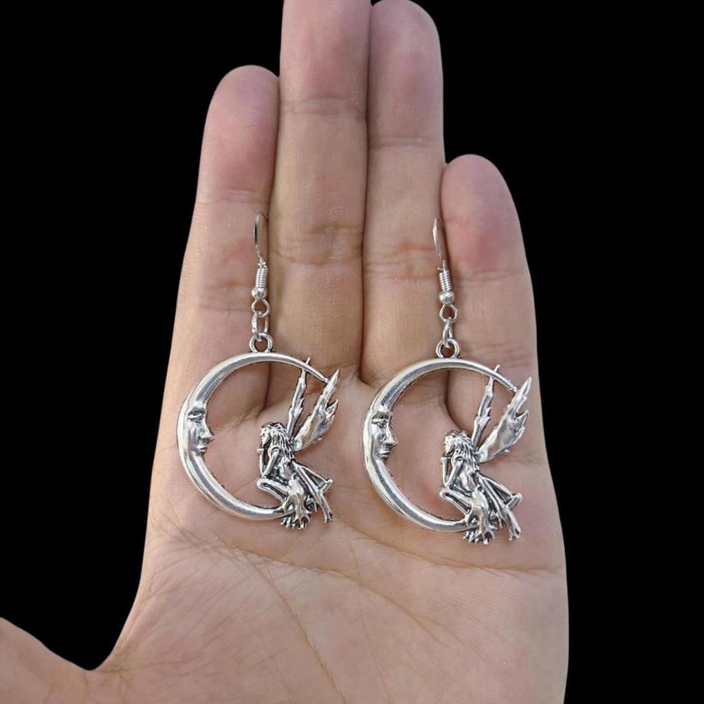 Adorable Cross-Border Fairy Moon Earrings