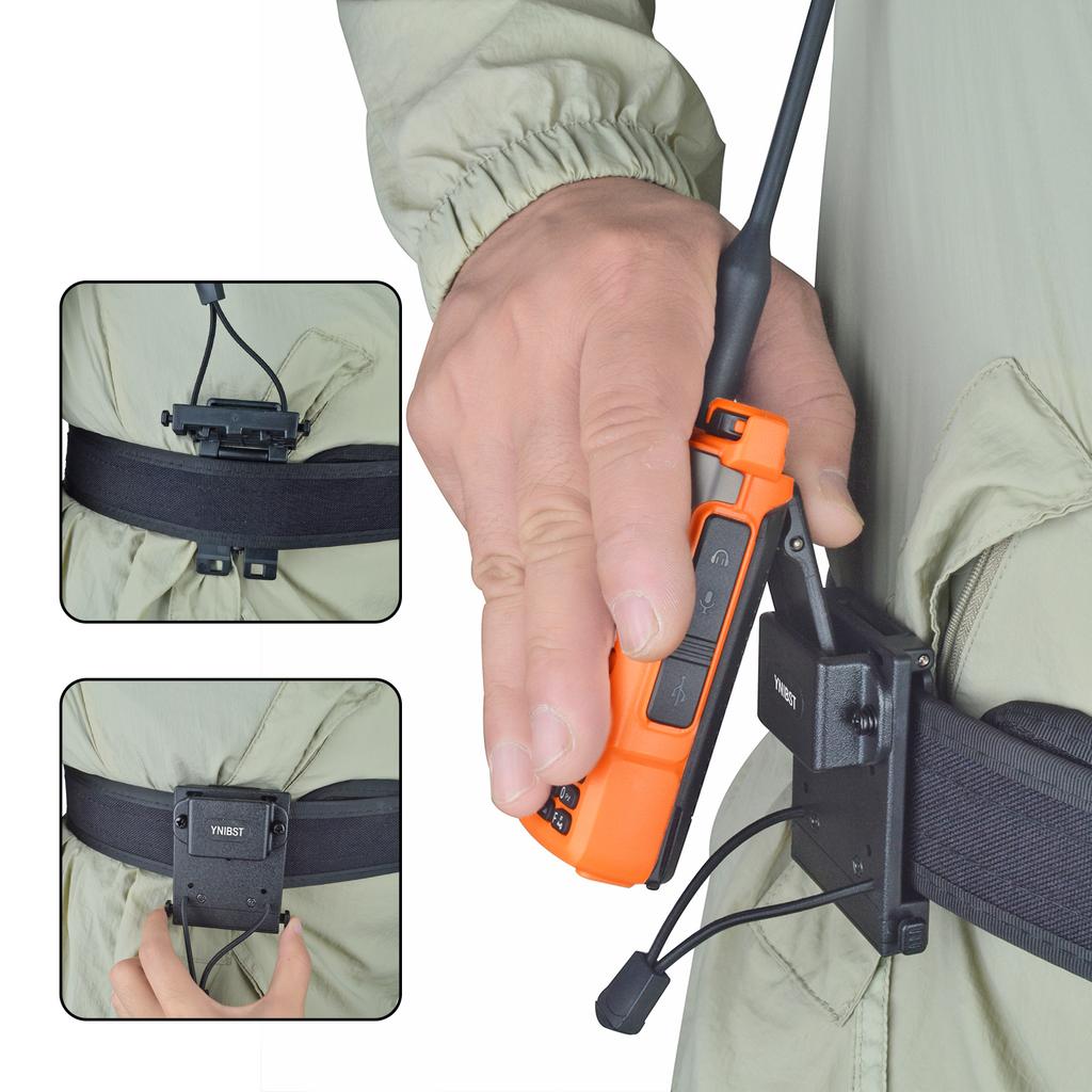 Tactical Police Radio Holder,W/MOLLE Belt Clip for Vest Walkie Talkie Molle Pouch Clip Holder for Baofeng Motorola & Kenwood HT