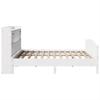 Solid Wood Bed with Shelf Without Mattress White 180x200 cm Pine