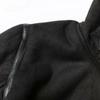 Abbigliamento invernale da donna Cappotto in pelliccia scamosciata spessa da motociclista con risvolto largo da donna
