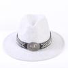 Popular European and American high-end wool top hat, men's and women's fashion versatile elegant top hat jazz hat