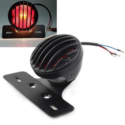 Universal Motorcycle Side Mount Tail Light License Plate Bracket For Cafe Racer Dirt Bike ATVs Custom