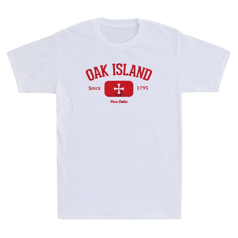Oak Island Nova Scotia Knights Templar Cross Vintage Unisexs Short Sleeve Tshirt
