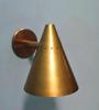 Mid Century Brass Cone Wall Sconce - Italian Bedroom Light