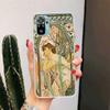 Alfons Mucha Primavera For Xiaomi Redmi Note 14 13 12 11 Pro Plus Phone Case 14S 12S 11S 11E 11T 10S 10 9S Fundas Cover Coque No