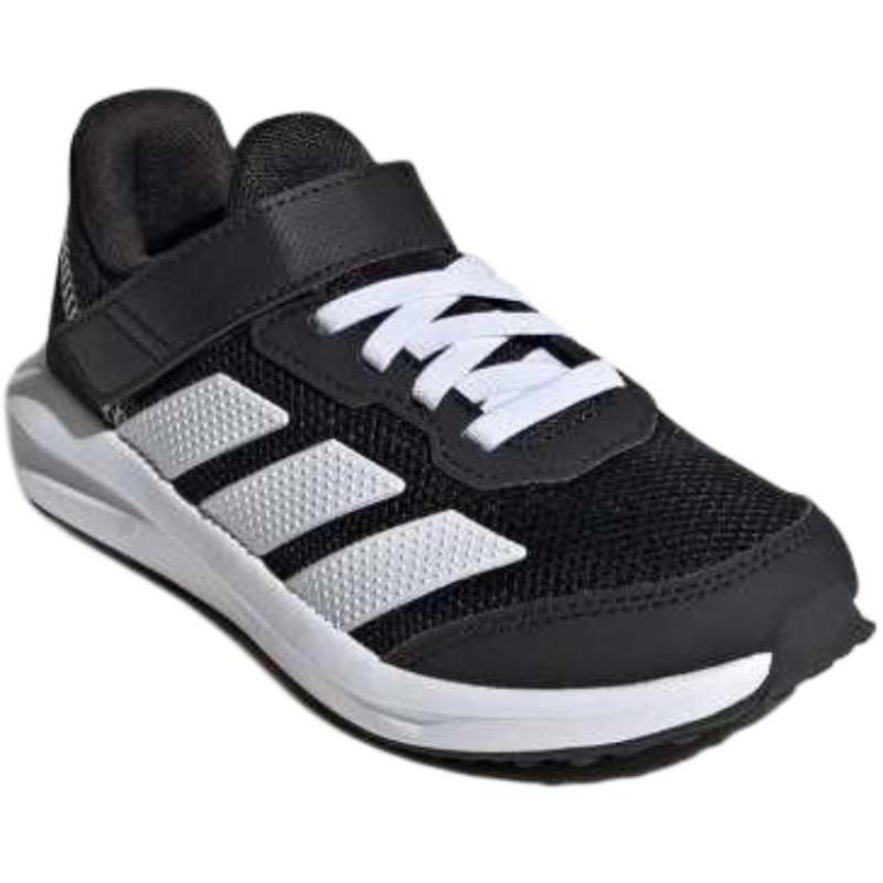 Adidas Faito Abrasion Resistant Low Top Kids Lifestyle Shoes Black White Kids' Sneakers JQ9517