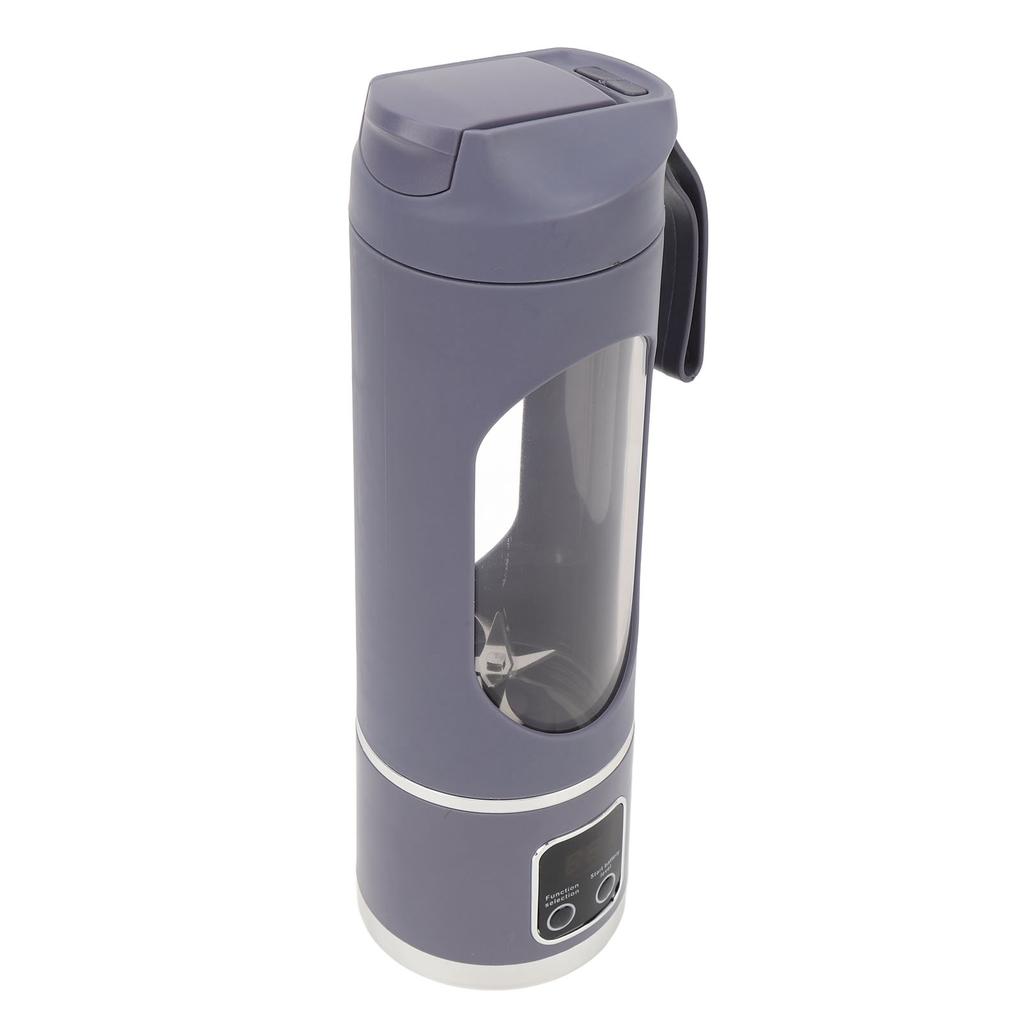 Portable Blender Rechargeable 450ml Blender Cup Portable Juicer Cup for Home Gray Purple