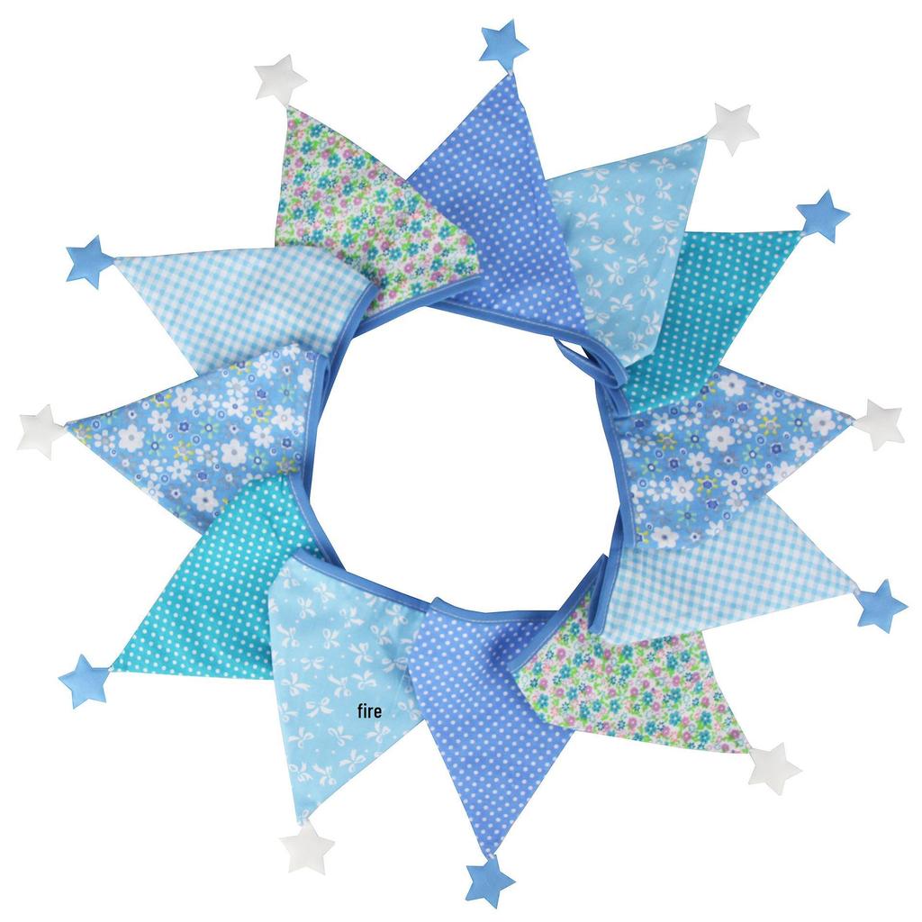 Nordic Star Cotton Triangle Flag Banner for Wedding or Kindergarten Decor