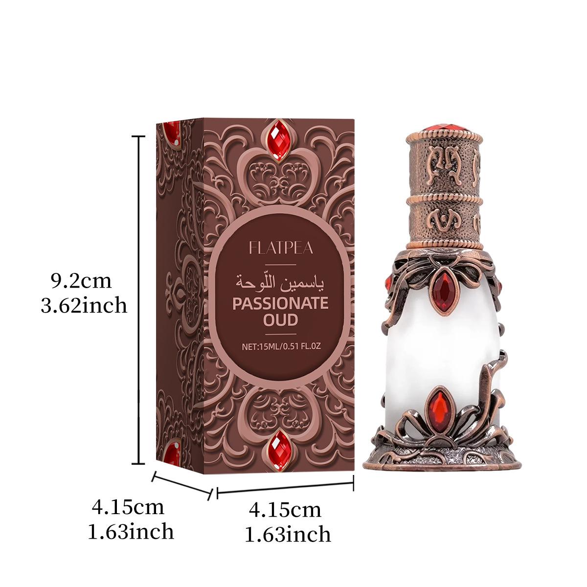Premium Agarwood Ebony Perfume Oil - High Concentration, Long-Lasting Scent with Dropper Stick 15ml (Export Only)