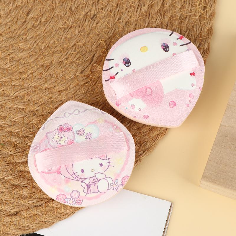 Kawaii Animation Sanrio Cartoon Pattern Hello Kitty Air Cushion Powder Puff Dry And Wet Use Sponge Makeup Setting Makeup Tool