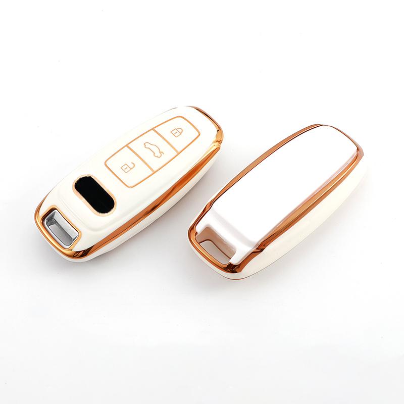 TPU Auto Fob Shell Holder Car Remote Key Case Cover For Q8 RSQ8 A6 C8 S6 RS6 A7 S7 RS7 A3 8Y A8 D5 4N RS E-tron GT Q4 Q7 4M