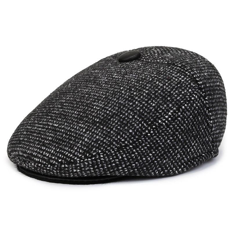 Aged Winter Middle Elderly People Hat Thickened Keep Warm Retro Shade Breathable
