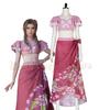 Aerith Gainsborough Cosplay Fantasy 7 Costume Summer Pink Dress Skirt Tube Tops Cute Girls Bathing Suit Halloween Carnival Suit