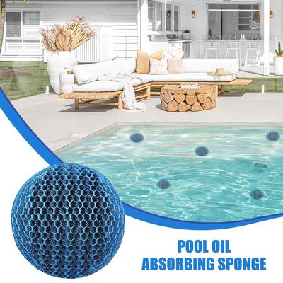 Reusable Oil Absorbing Sponge Cleaning Balls for Pools Hot Tubs & Spa Floating Pool Filters Oil Absorbing Sludge Cleaning Tool