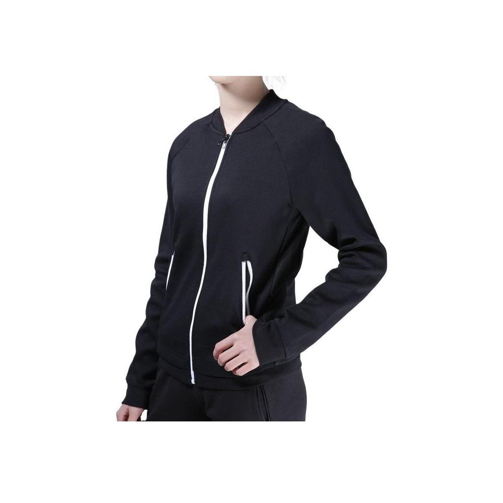 adidas Printed Logo V-Neck Raglan Long Sleeve Jacket Women Jacket Black DM7333