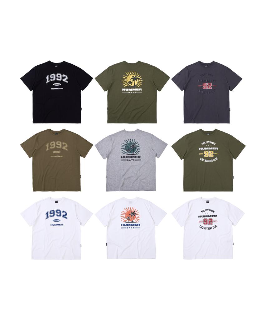 HUMMER [2Pack] 32-Count Cotton Graphic Cool Short Sleeve T-Shirt