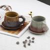 Retro Ceramic Cup and Saucer Set - Niche Design Creative Coffee Mug